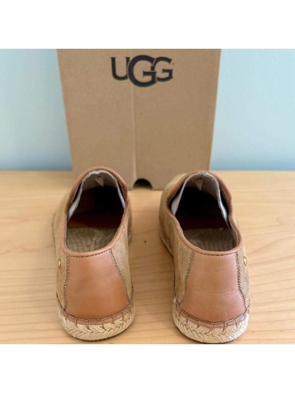 UGG Sandrinne II Women’s Metallic Gold - Slip-On Loafer Espadrille Size: 9 NWT - Picture 5 of 9